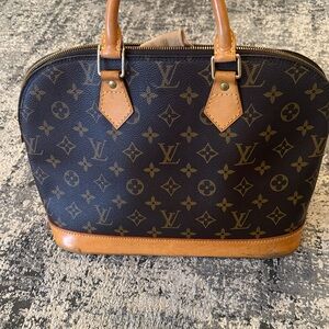 Louis Vuitton Monogram Alma Bag in Brown and Tan Leather